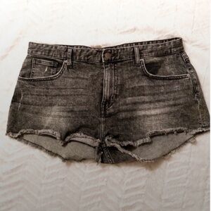 H&M Faded Black High Rise Shorts
